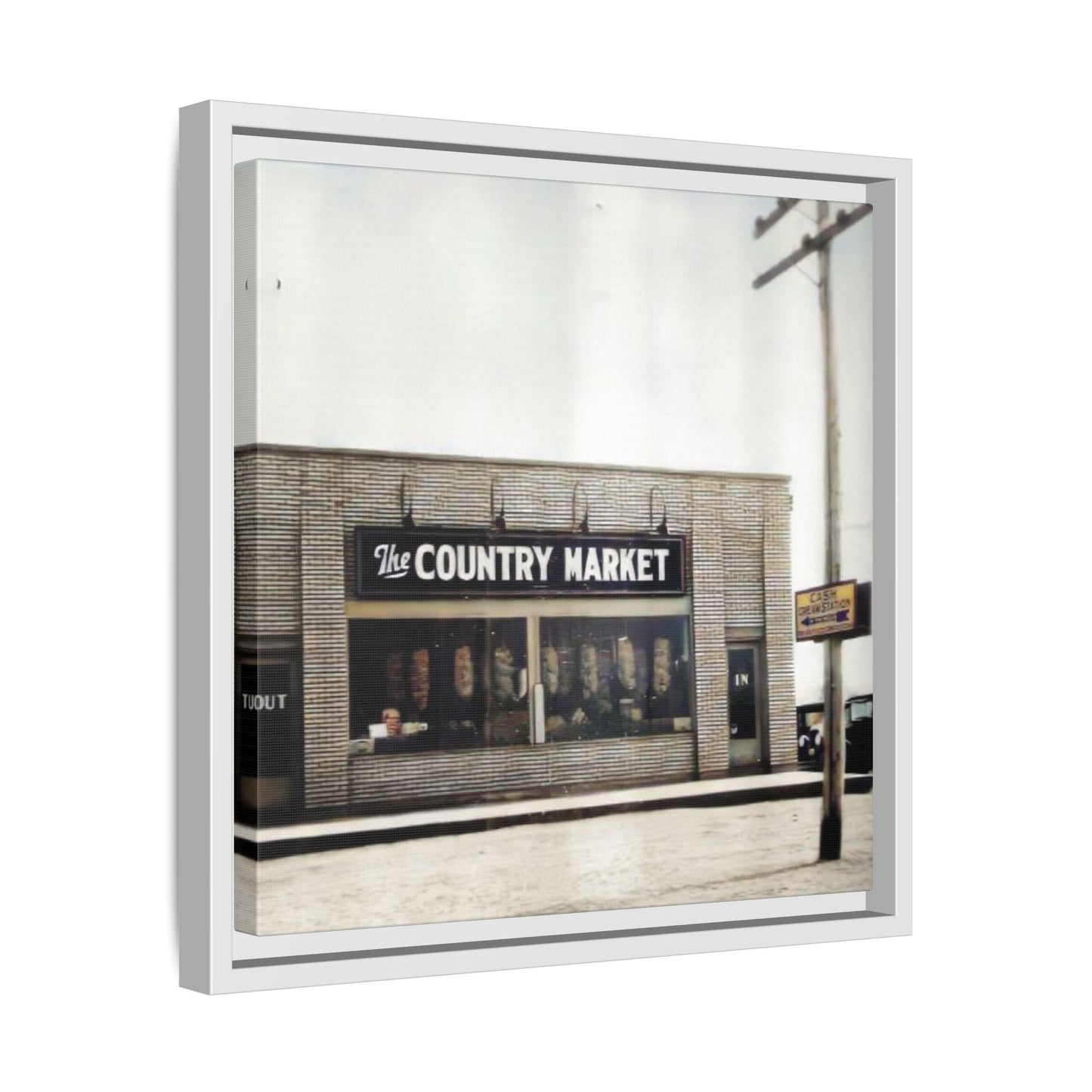 COUNTRY MARKET Findlay’s 224 Vintage Country Market Framed Matte Canvas Art