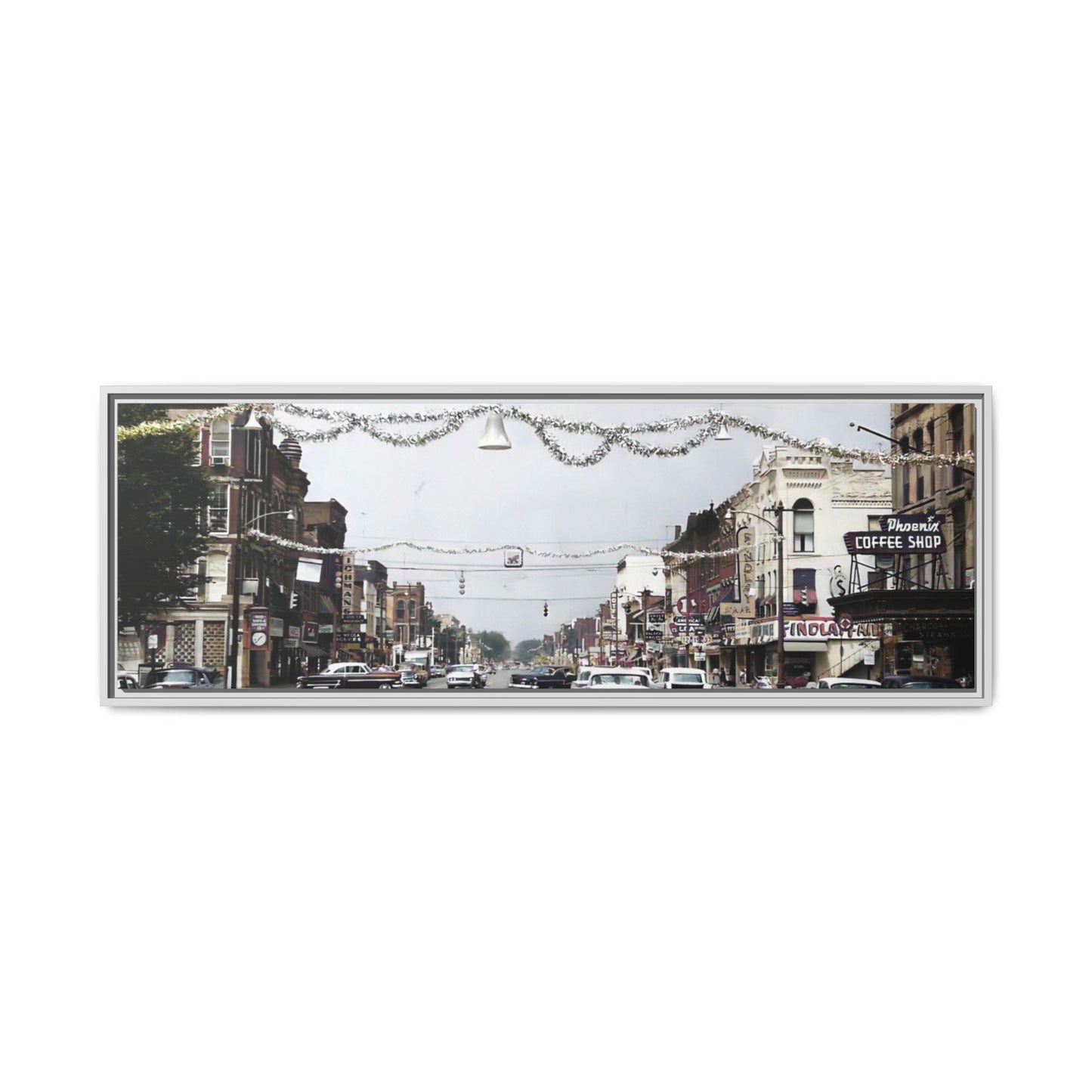 1960 200 BLOCK SOUTH MAIN [WEST] & [EAST] Findlay, O. — Vintage Matte Canvas Wall Art - Framed