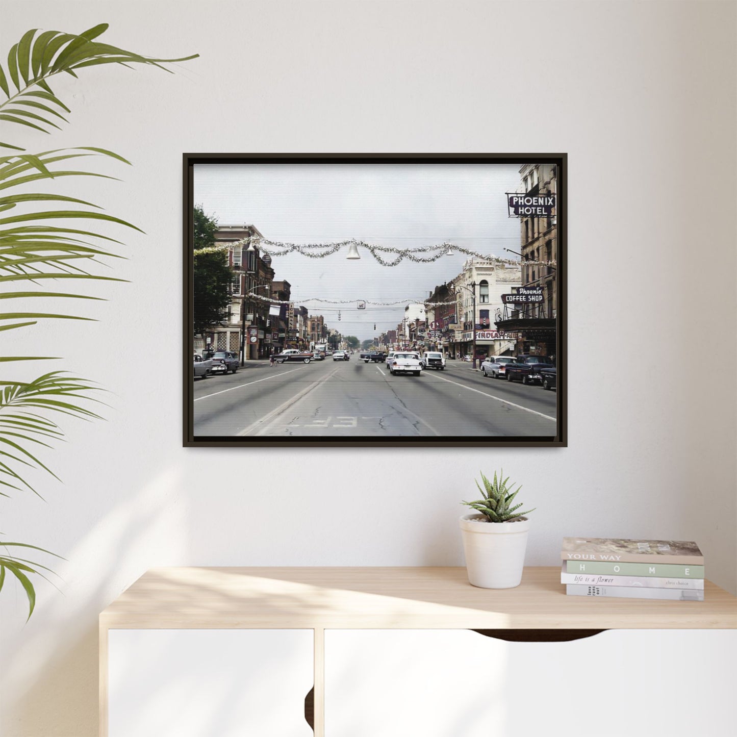 1960 200 BLOCK SOUTH MAIN [WEST] & [EAST] Findlay, O. — Vintage Matte Canvas Wall Art - Framed