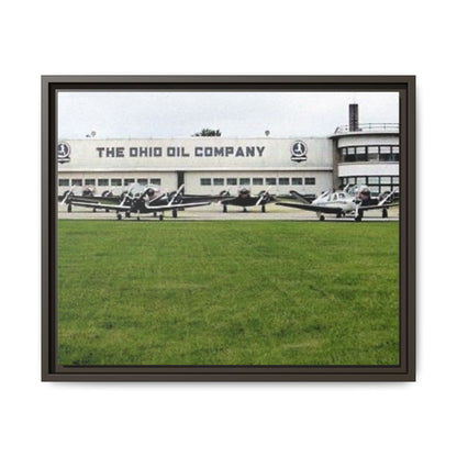 Findlay Airport Vintage Framed Canvas Art - The Ohio Oil Company