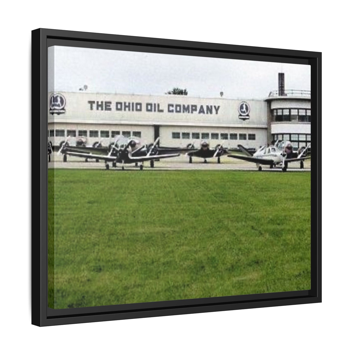 Findlay Airport Vintage Framed Canvas Art - The Ohio Oil Company