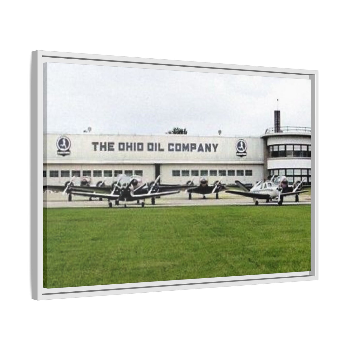 Findlay Airport Vintage Framed Canvas Art - The Ohio Oil Company