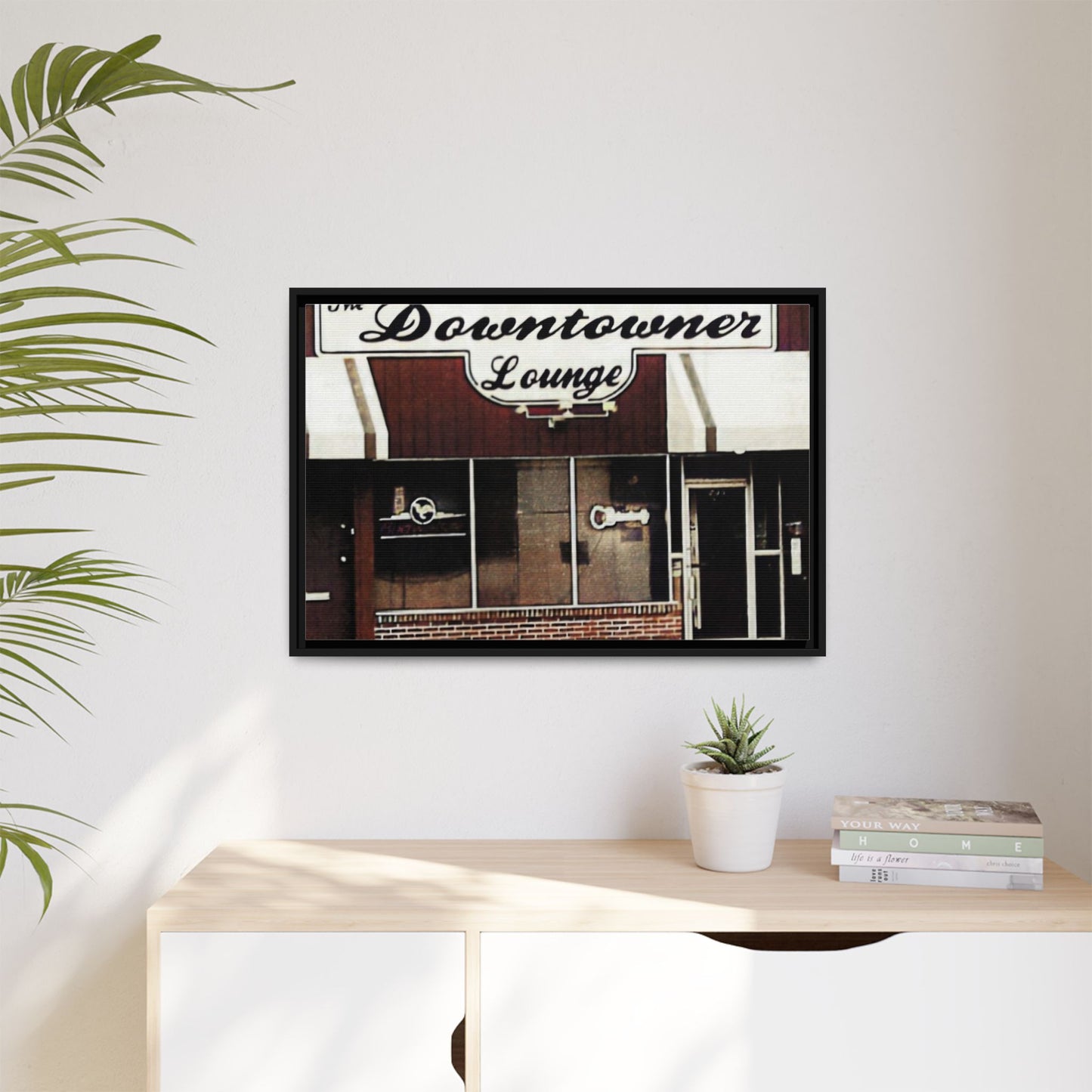 DownTowner Lounge Matte Canvas, Framed (Multi-color)