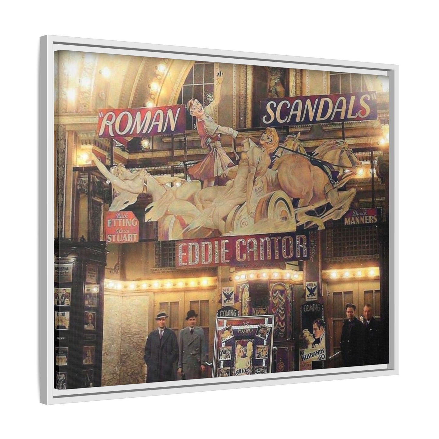 Roman Scandals Royal Theater Vintage Theater Framed Matte Canvas | Eddie Cantor Art