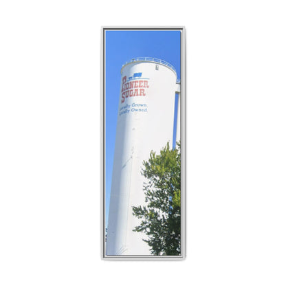 Pioneer Sugar Framed Matte Canvas Print - Vintage Farm Silos Art