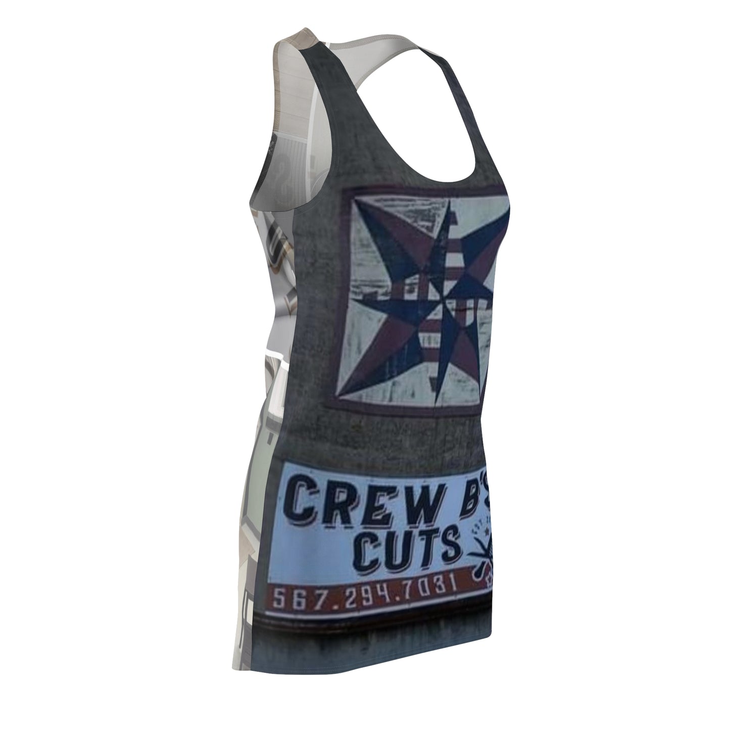 Crew B’s Cuts Women's Cut & Sew Racerback Dress (AOP)