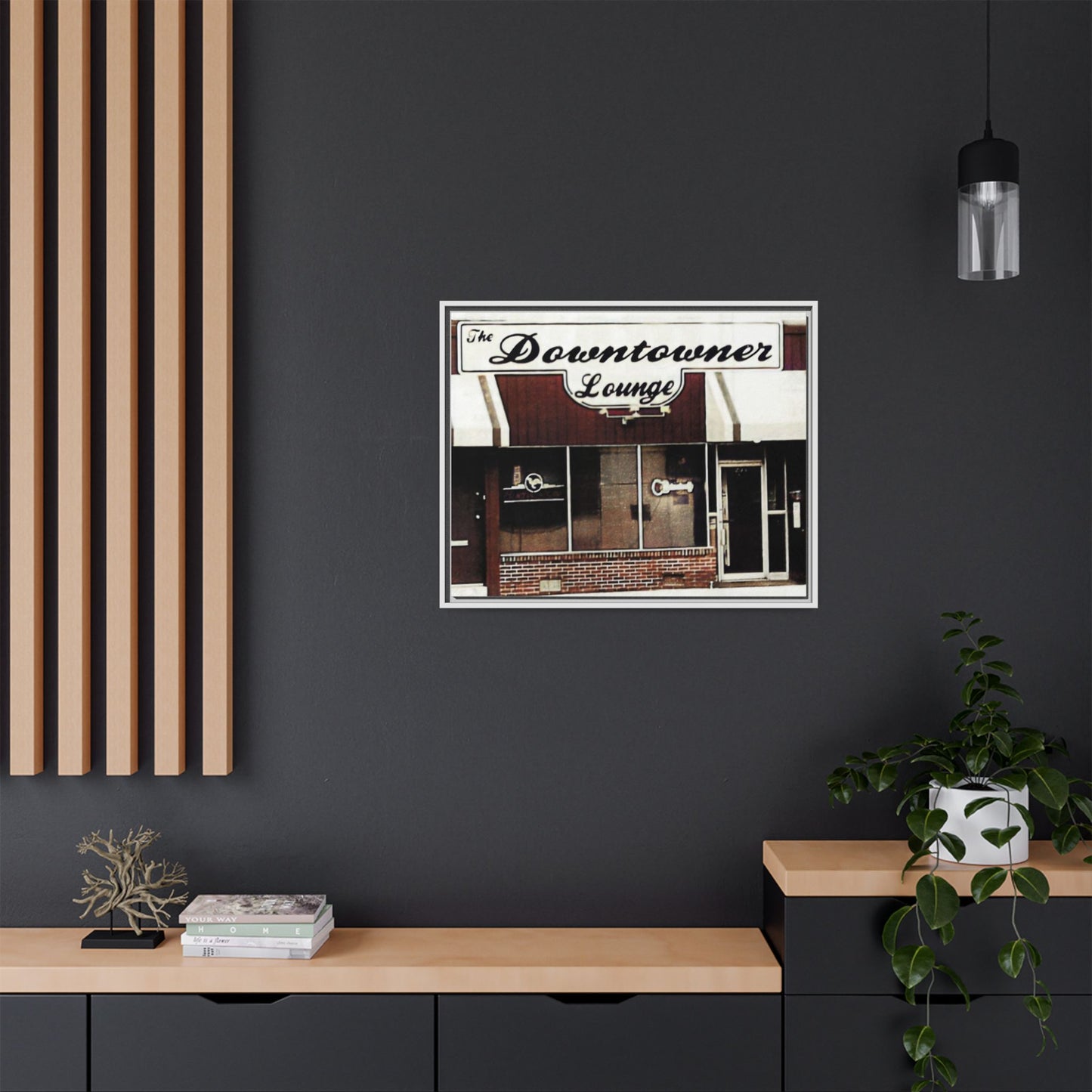 DownTowner Lounge Matte Canvas, Framed (Multi-color)