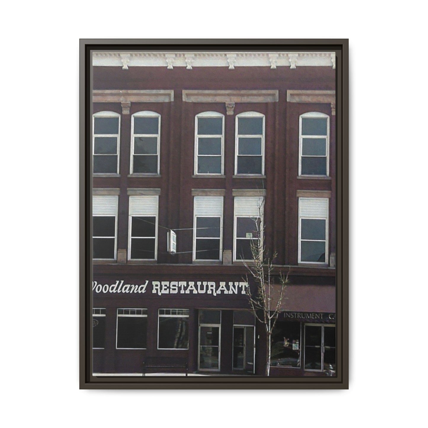 Woodland Restaurant Findlay O. Framed Matte Canvas Print - Woodland Restaurant Art for Home Decor