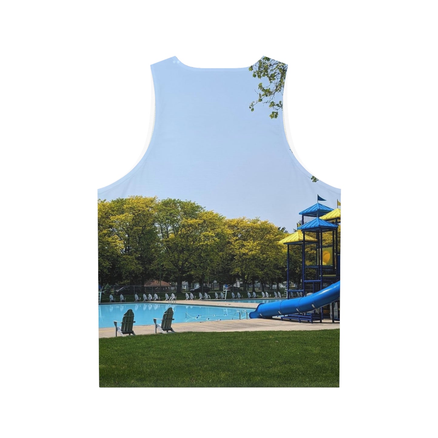 Riverside Pool Unisex Tank Top (AOP)