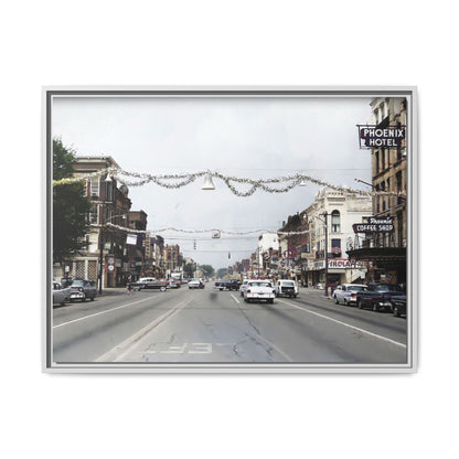 1960 200 BLOCK SOUTH MAIN [WEST] & [EAST] Findlay, O. — Vintage Matte Canvas Wall Art - Framed