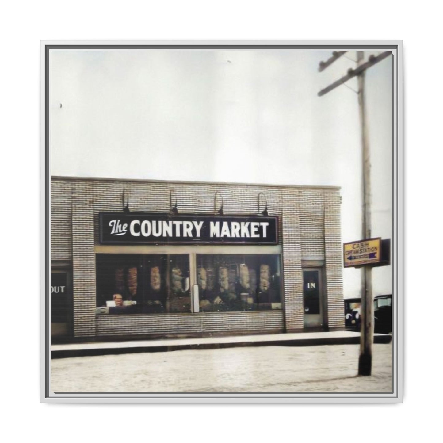 COUNTRY MARKET Findlay’s 224 Vintage Country Market Framed Matte Canvas Art