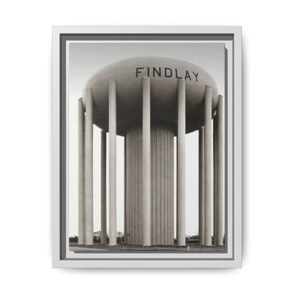 Findlay Water Tower Framed Matte Canvas Wall Art - Findlay Water Tower Photography Print