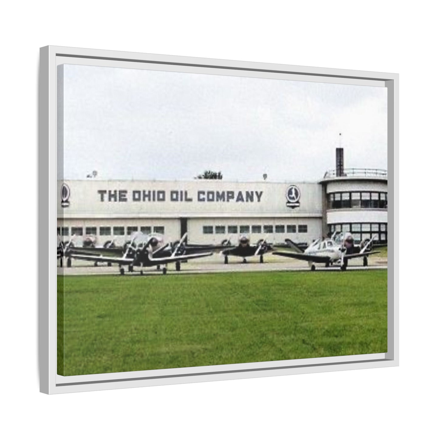 Findlay Airport Vintage Framed Canvas Art - The Ohio Oil Company