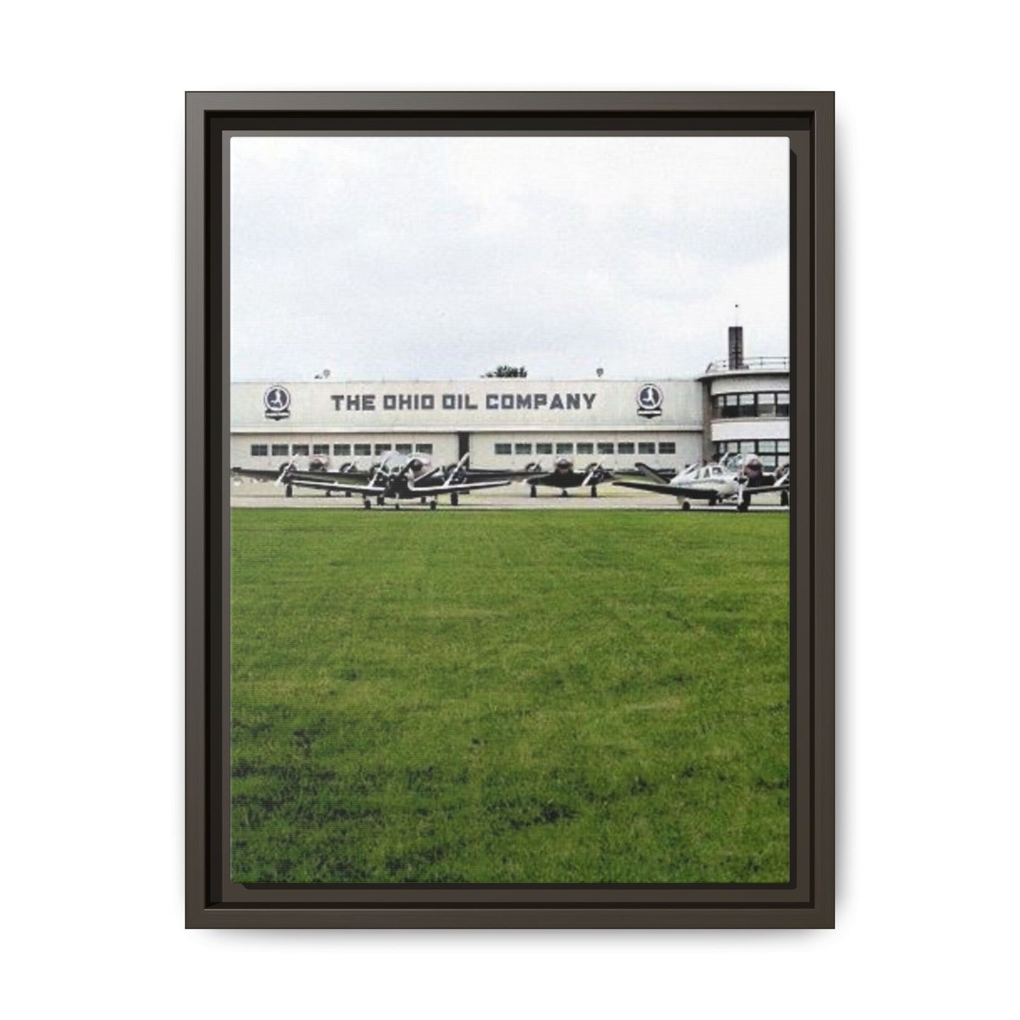 Findlay Airport Vintage Framed Canvas Art - The Ohio Oil Company