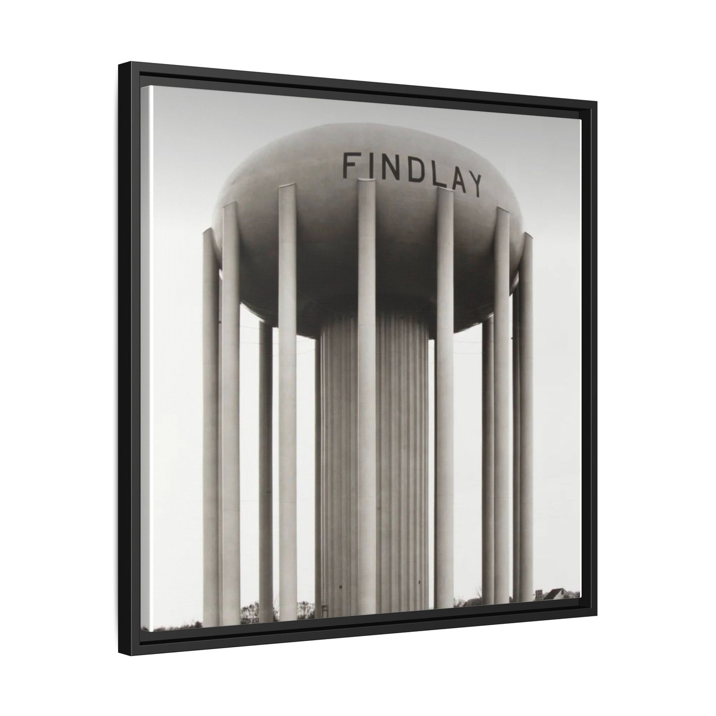 Findlay Water Tower Framed Matte Canvas Wall Art - Findlay Water Tower Photography Print