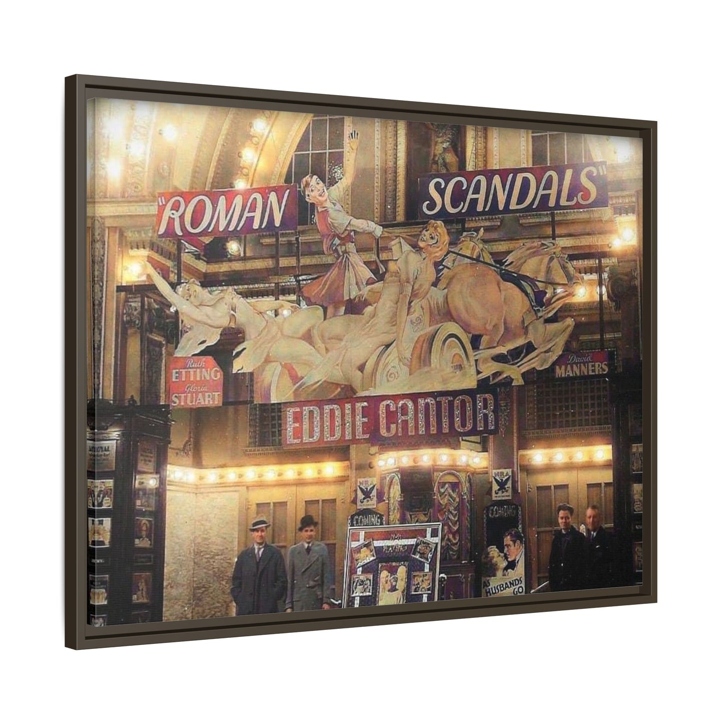 Roman Scandals Royal Theater Vintage Theater Framed Matte Canvas | Eddie Cantor Art