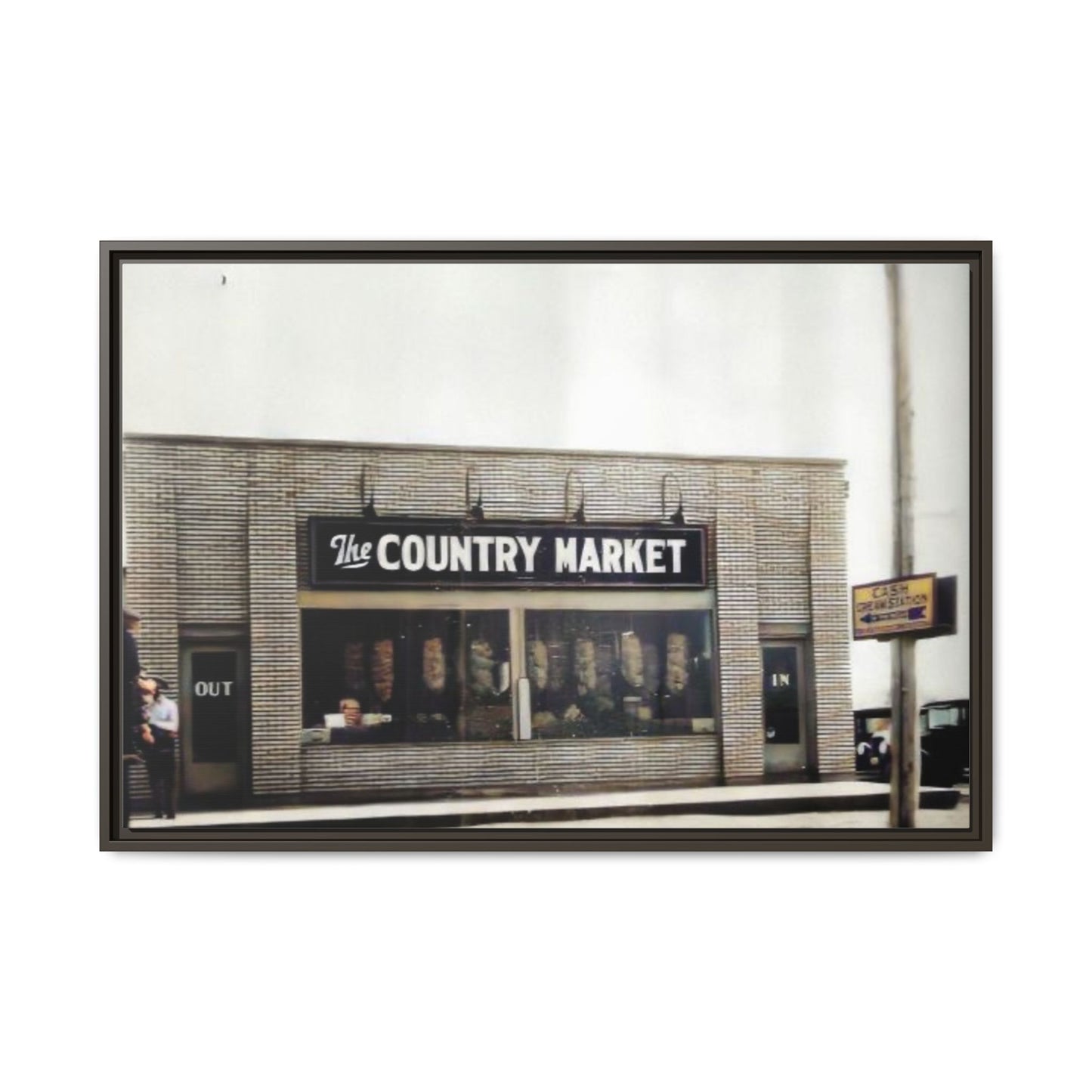 COUNTRY MARKET Findlay’s 224 Vintage Country Market Framed Matte Canvas Art