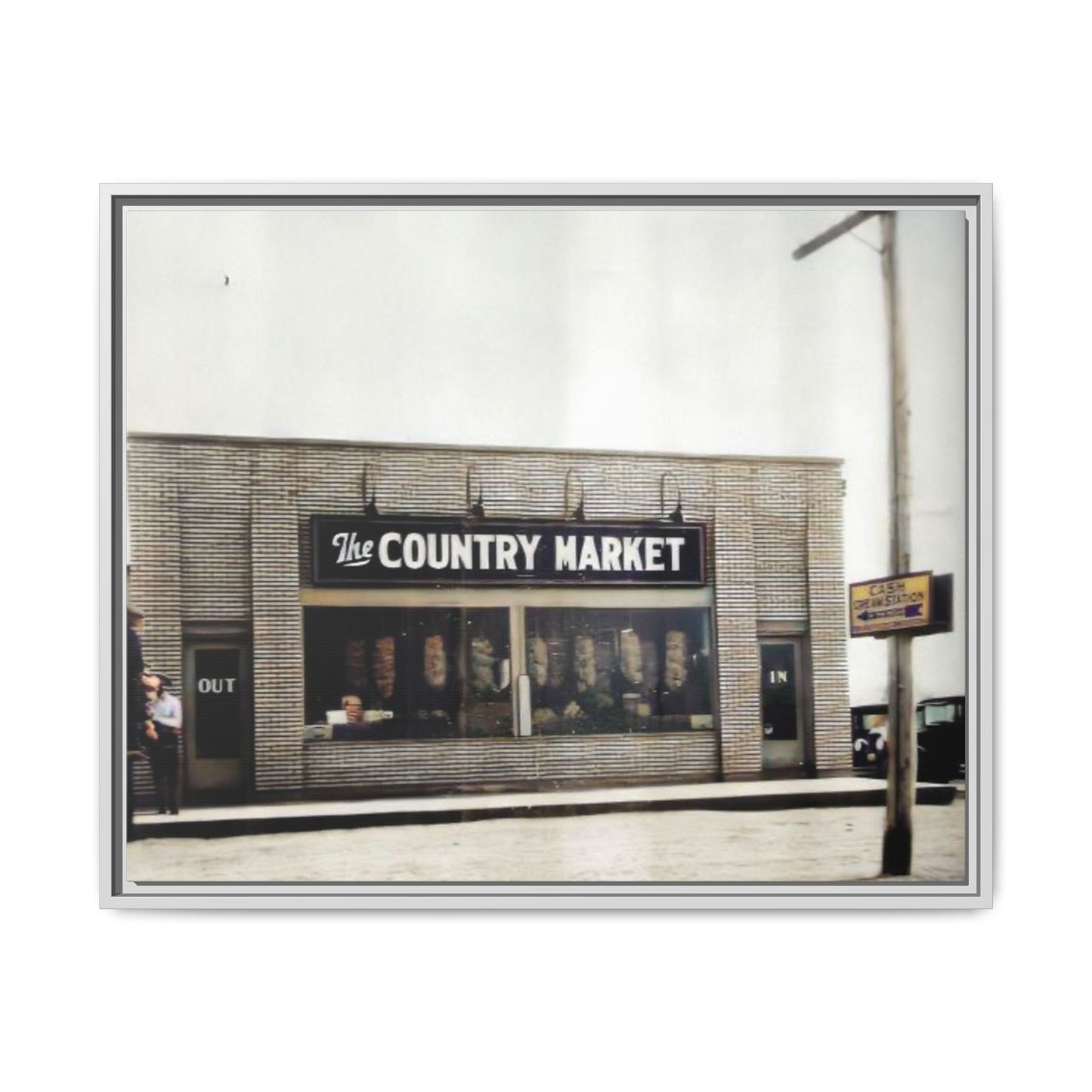 COUNTRY MARKET Findlay’s 224 Vintage Country Market Framed Matte Canvas Art