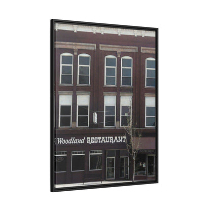 Woodland Restaurant Findlay O. Framed Matte Canvas Print - Woodland Restaurant Art for Home Decor