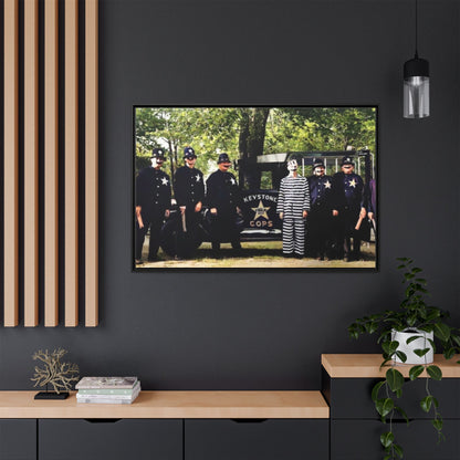 Keystone Cops Vintage Framed Canvas Wall Art