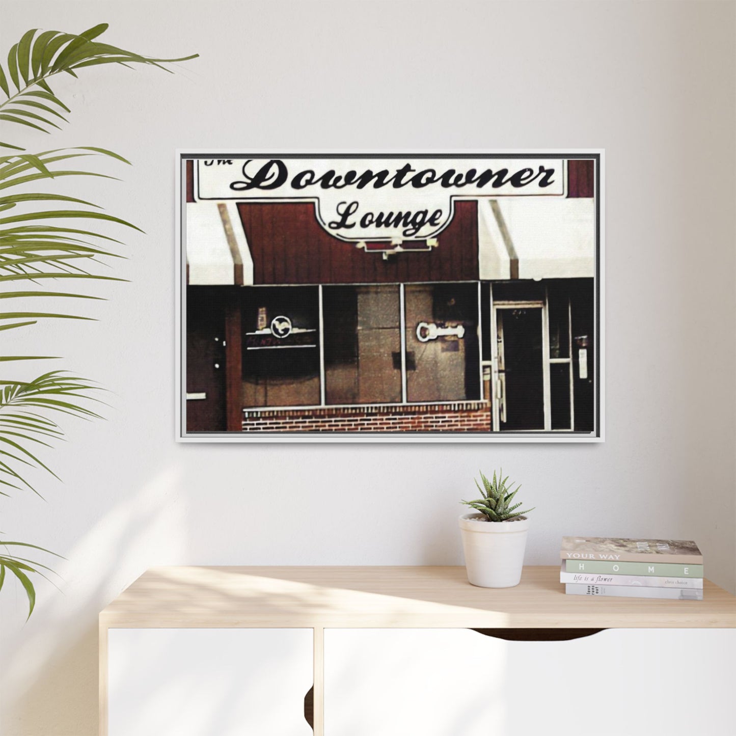 DownTowner Lounge Matte Canvas, Framed (Multi-color)