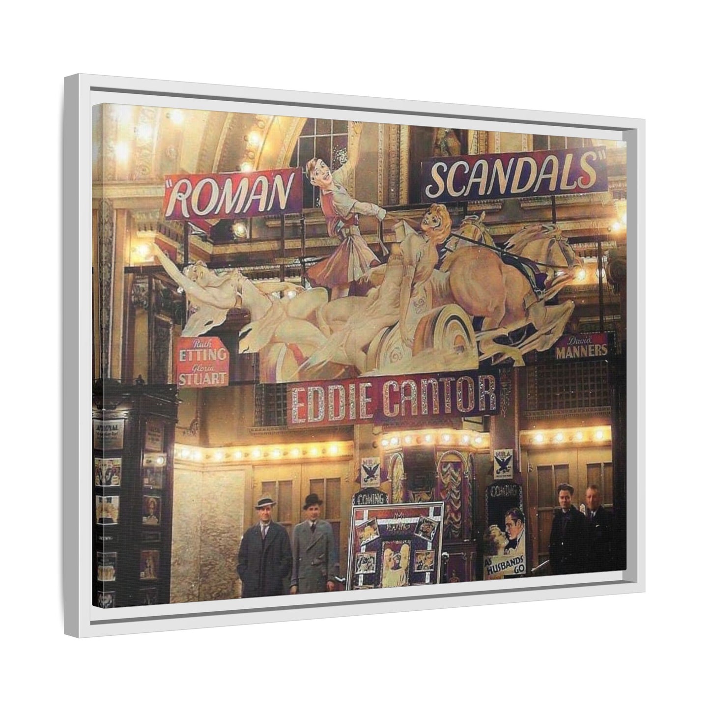 Roman Scandals Royal Theater Vintage Theater Framed Matte Canvas | Eddie Cantor Art