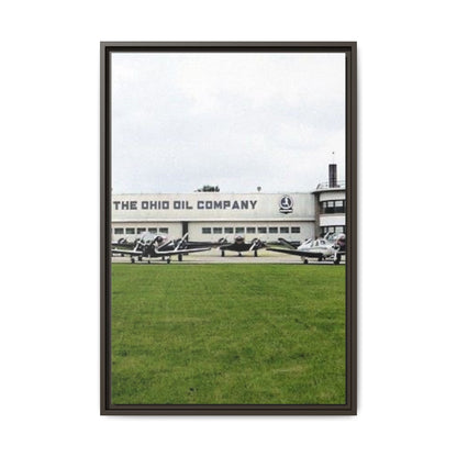 Findlay Airport Vintage Framed Canvas Art - The Ohio Oil Company