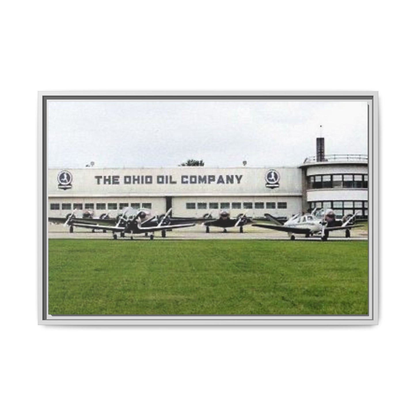 Findlay Airport Vintage Framed Canvas Art - The Ohio Oil Company