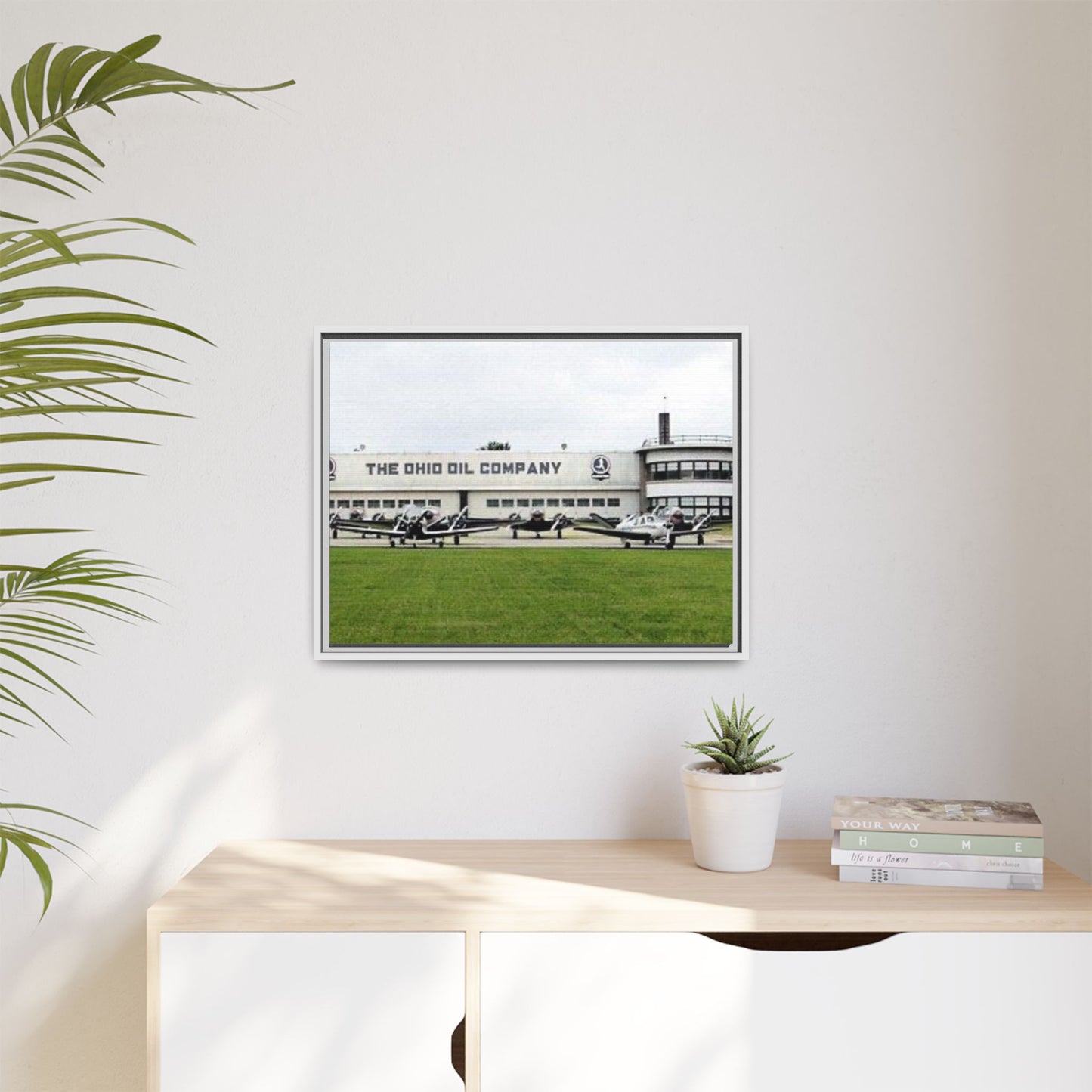 Findlay Airport Vintage Framed Canvas Art - The Ohio Oil Company