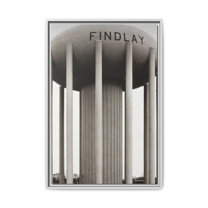 Findlay Water Tower Framed Matte Canvas Wall Art - Findlay Water Tower Photography Print