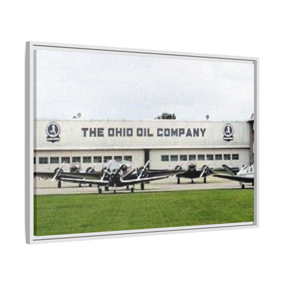 Findlay Airport Vintage Framed Canvas Art - The Ohio Oil Company