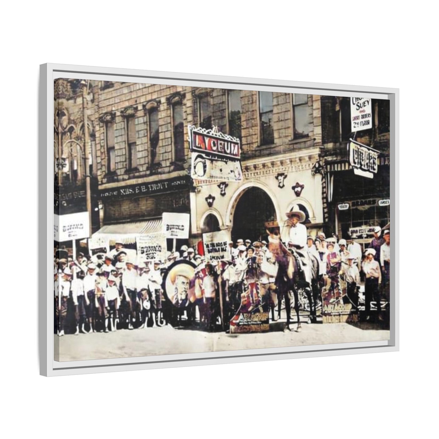 Lyceum Teater Matte Canvas, Framed (Multi-color)