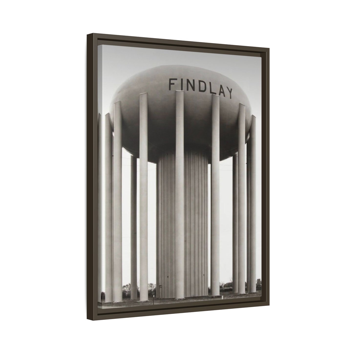 Findlay Water Tower Framed Matte Canvas Wall Art - Findlay Water Tower Photography Print