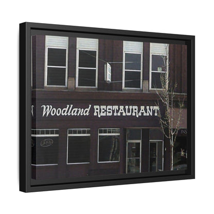 Woodland Restaurant Findlay O. Framed Matte Canvas Print - Woodland Restaurant Art for Home Decor