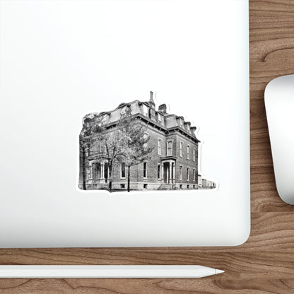 E  P Jones Mansion Findlay O Black and White Original Die-Cut Stickers