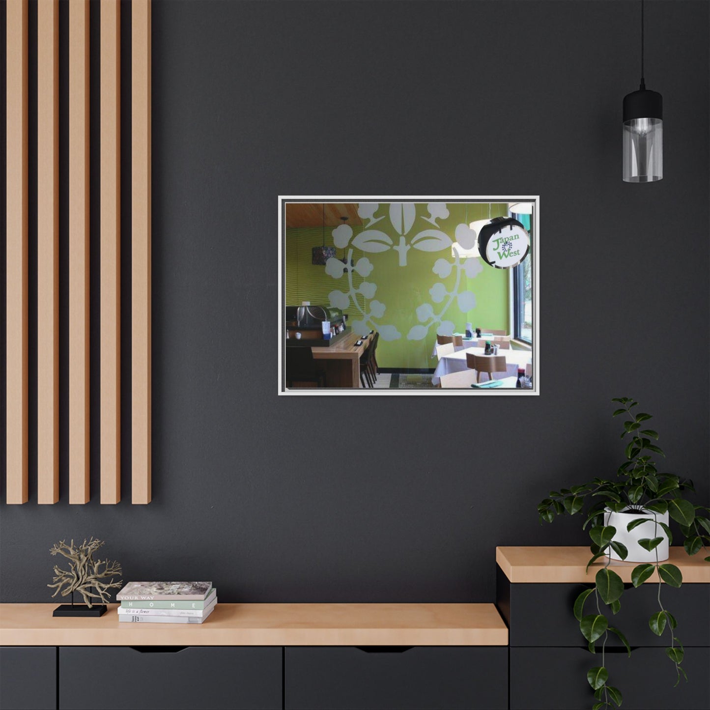 Japan West Findlay O. Modern Botanical Canvas Art - Framed Wall Decor for Dining Spaces