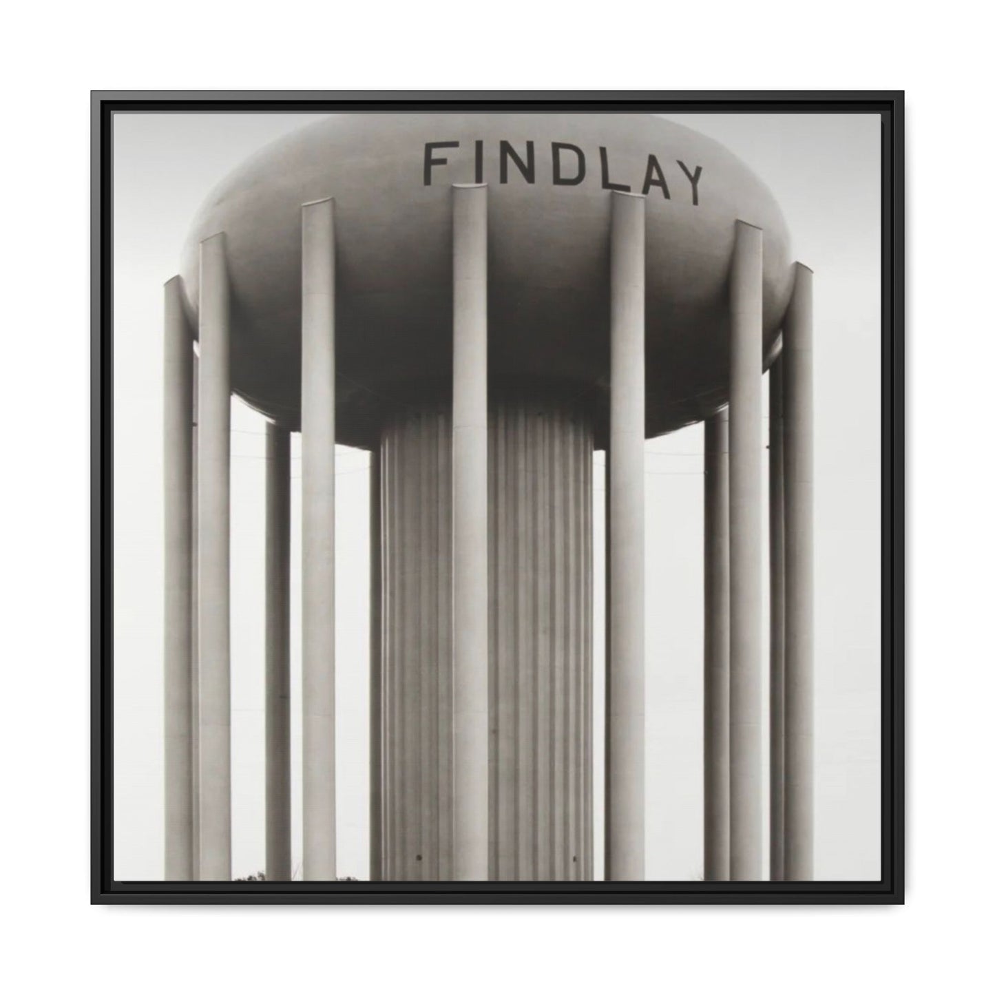 Findlay Water Tower Framed Matte Canvas Wall Art - Findlay Water Tower Photography Print