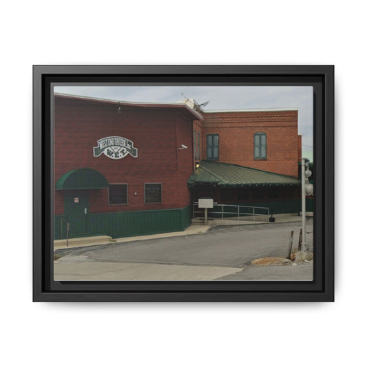 W.E.T. West End Tavern Findlay, O. Framed Matte Canvas Art - Colorful Urban Scene Decor for Home or Office