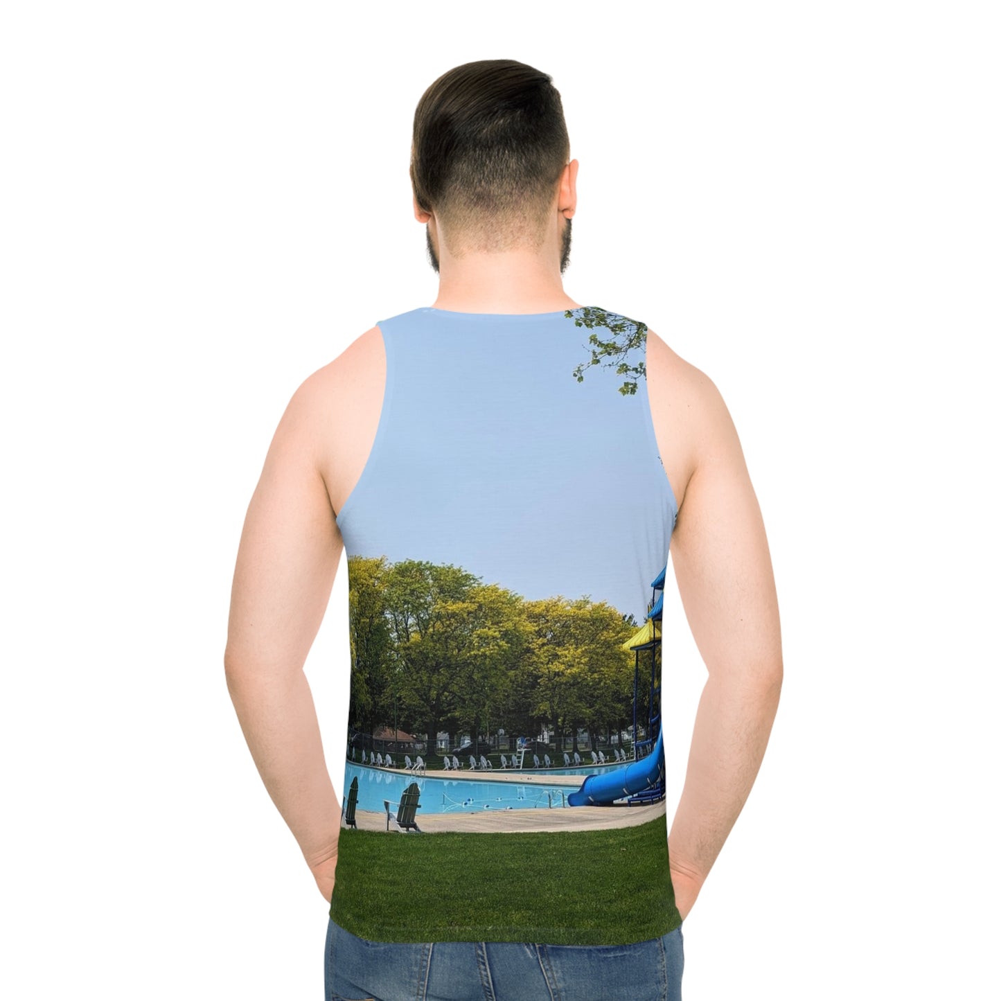 Riverside Pool Unisex Tank Top (AOP)