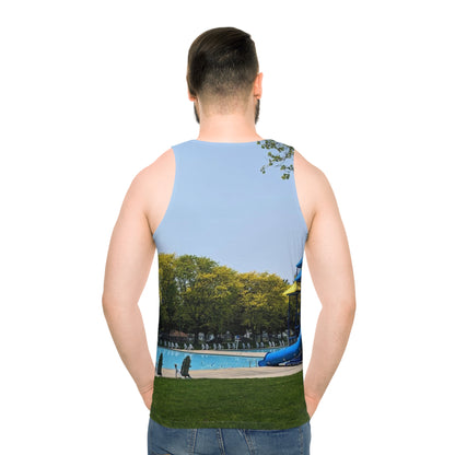 Riverside Pool Unisex Tank Top (AOP)