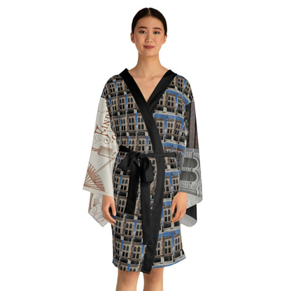 Beehive Long Sleeve Kimono Robe (AOP)