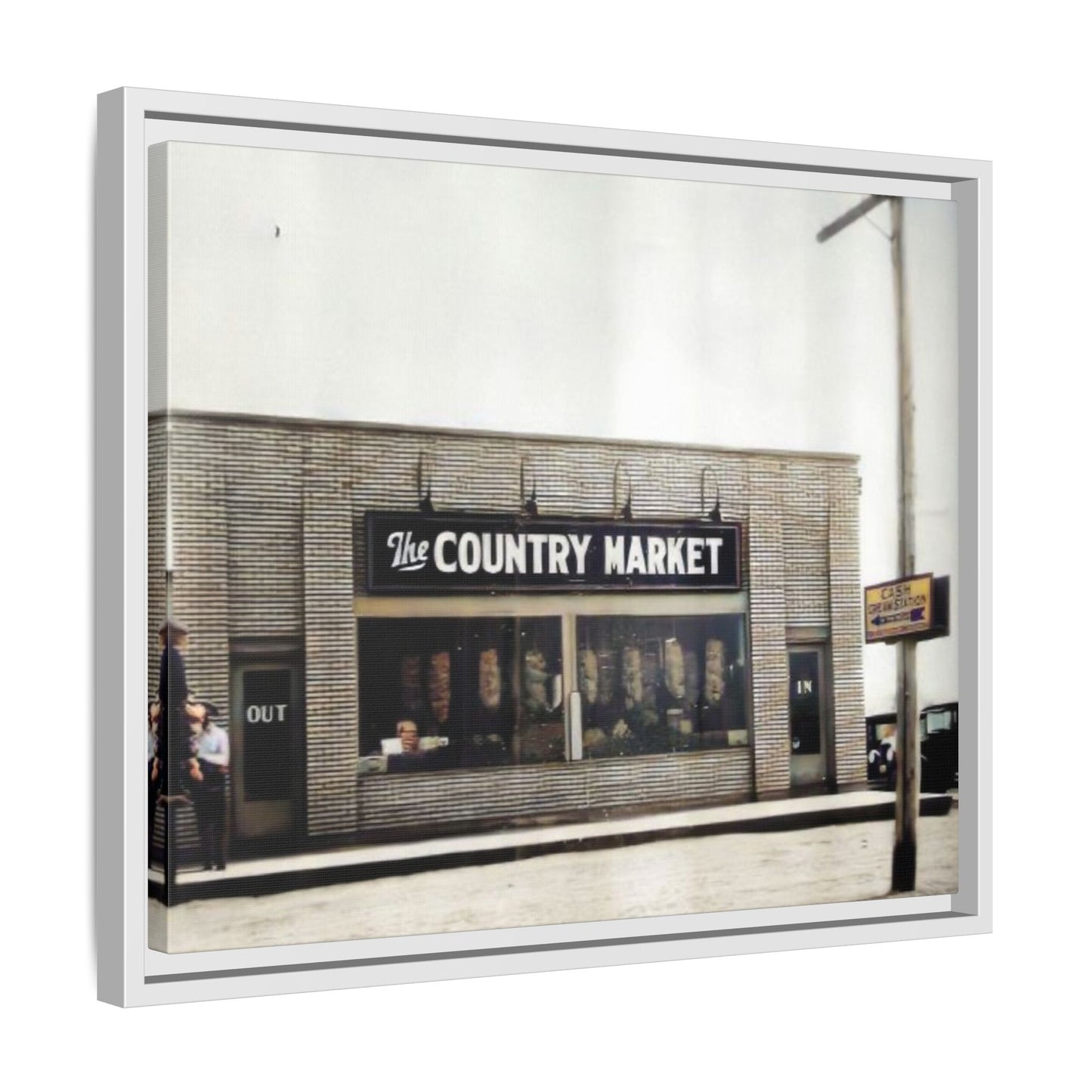 COUNTRY MARKET Findlay’s 224 Vintage Country Market Framed Matte Canvas Art