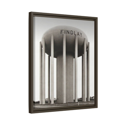 Findlay Water Tower Framed Matte Canvas Wall Art - Findlay Water Tower Photography Print