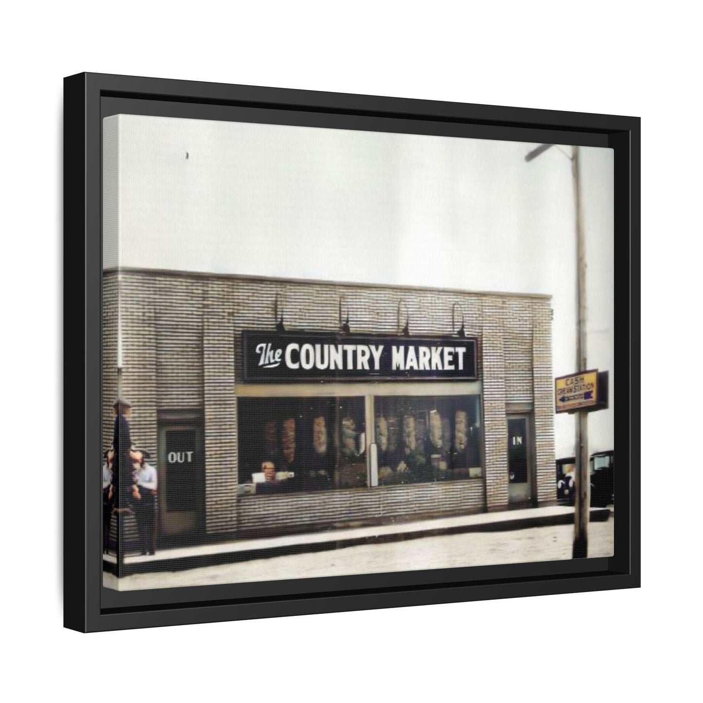 COUNTRY MARKET Findlay’s 224 Vintage Country Market Framed Matte Canvas Art