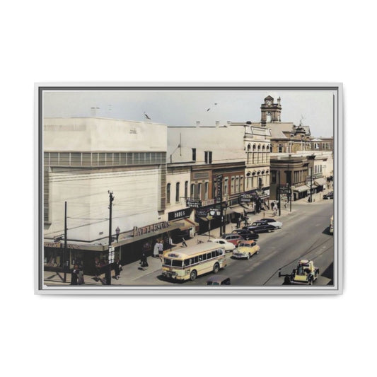 400 WEST South Main Findlay, O. Vintage Cityscape Matte Canvas - Framed Wall Art for Home Decor