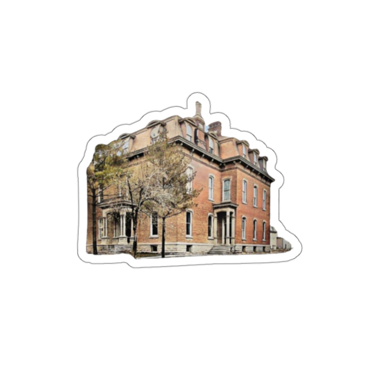 E P Jones Mansion Findlay O. Classic Color Die-Cut Stickers