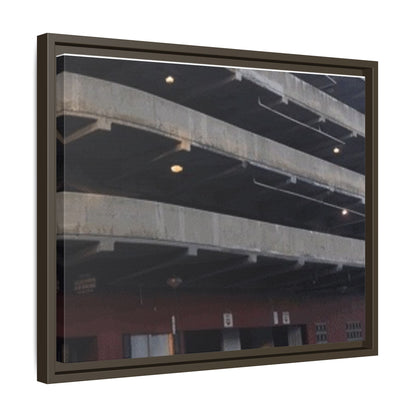 Downtown Findlay Parking Garage Urban Vibes Framed Canvas Art | Modern Wall Decor