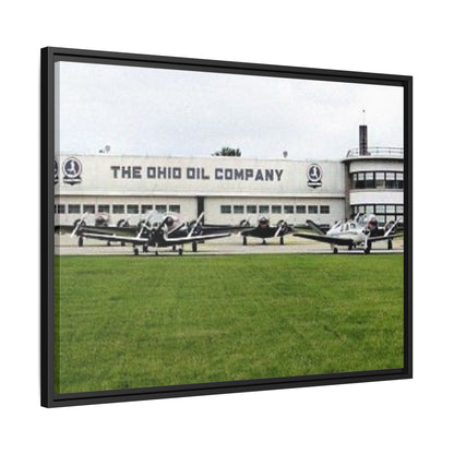 Findlay Airport Vintage Framed Canvas Art - The Ohio Oil Company