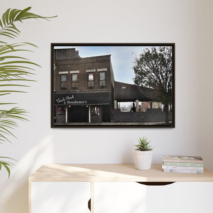 Uncle Buck & Boudreaux’s Framed Matte Canvas Art - Uncle Buck & Boudreaux's Street Scene Decor