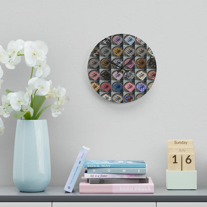 Gift Wrap Selections Acrylic For Those Who Can’t Decide Wall Clock